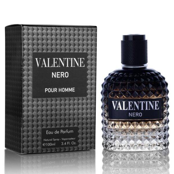 URBAN COLLECTION Valentine Nero for Men - Woody Aromatic Fragrance with Floral and Mineral Notes - Masculine Scent - 100ml